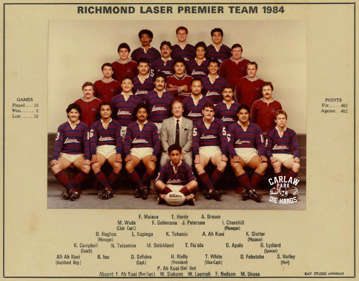 Richmond Rovers Rugby League Premier Team 1984